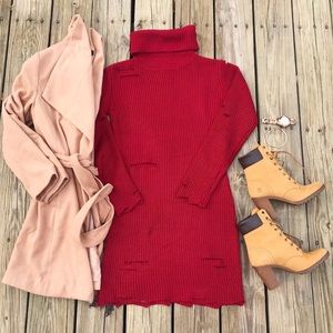 Red Sweater Dress